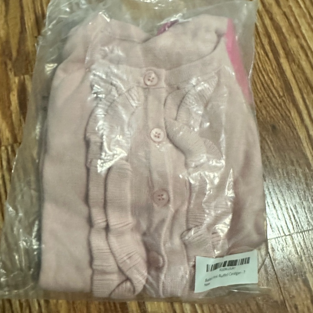 🆕 RUFFLE BUTTS PINK RUFFLED CARDIGAN FOR GIRLS - Picture 3 of 7